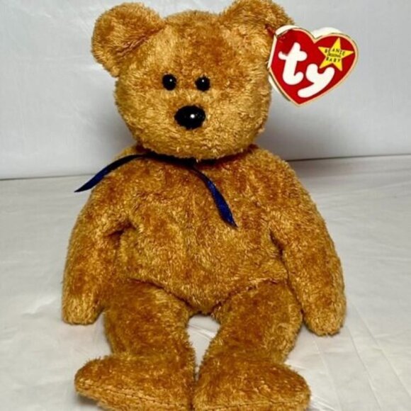 Ty Beanie Baby Original Fuzz Bear Retired 1998/1999 Tag Errors 7th Gen Tush Tag - Picture 8 of 10